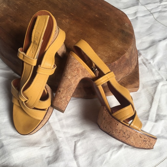 Lanvin Leather & Cork Platform Sandals - Picture 2 of 4